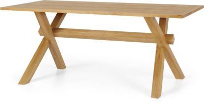 An Image of Bayron 8 Seat Dining Table, Brushed Solid Oak