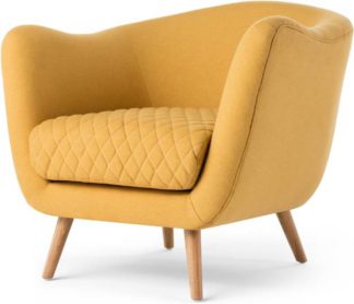 An Image of Flick Accent Armchair, Yolk Yellow