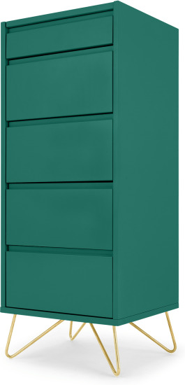 An Image of Elona Vanity Chest Of Drawers, Racing Green