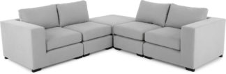An Image of Mortimer Modular Corner Sofa Group, Chalk Grey Cotton