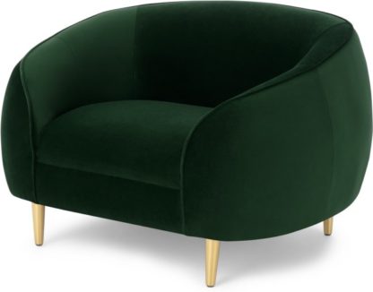 An Image of Trudy Armchair, Pine Green Velvet