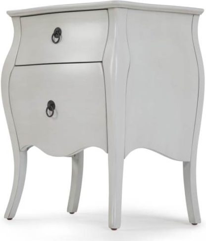 An Image of Bourbon bedside table, brushed grey