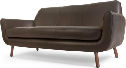 An Image of Jonah 3 Seater Sofa, Ale Brown Premium Leather