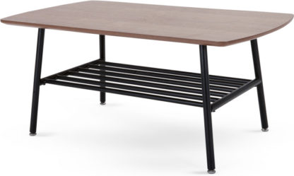 4e0b1835c898bf35099a651388fb381b3d301f53b45238a78572dbfd0f5473f4.jpg An Image of Haywood Coffee Table, Walnut and Black
