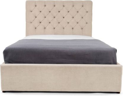 An Image of Skye Kingsize Bed with Storage, Tulip Cream
