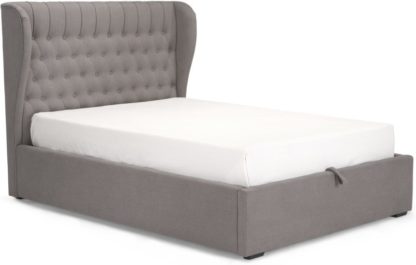 An Image of Bergerac Super Kingsize Bed with Storage, Graphite Grey