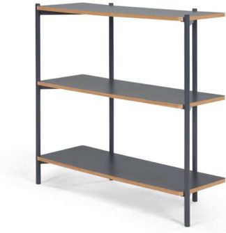 An Image of MADE Essentials Mino Wide Shelves, Grey