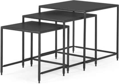 547c175eaa049aac148811d357227454a76daf107f69e6573b6c7ab56fbaac26.jpg An Image of Solomon Nest of 3 Side Tables, Black