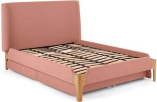 An Image of Roscoe King Size Bed With Storage Drawers, Dusk Pink