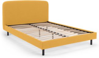 An Image of MADE Essentials Besley Super King Size Bed, Yolk Yellow