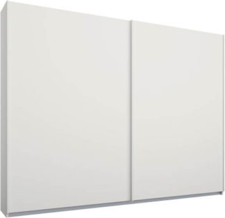 An Image of Malix 2 door 225cm Sliding Wardrobe, White frame,Matt White doors , Classic Interior