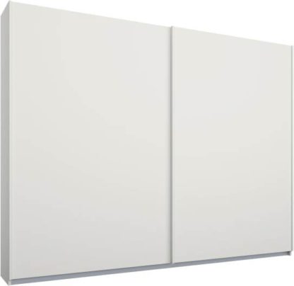 An Image of Malix 2 door 225cm Sliding Wardrobe, White frame,Matt White doors , Classic Interior