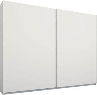 An Image of Malix 2 door 225cm Sliding Wardrobe, White frame,Matt White doors, Standard Interior