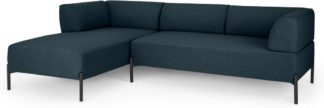 An Image of Made Essentials Kiva Left Hand Facing Chaise End Corner Sofa, Aegean Blue