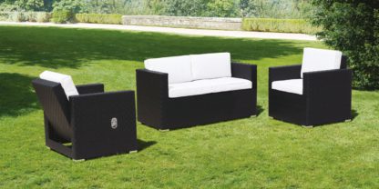 An Image of Cubo Black and Ivory Lounge Set