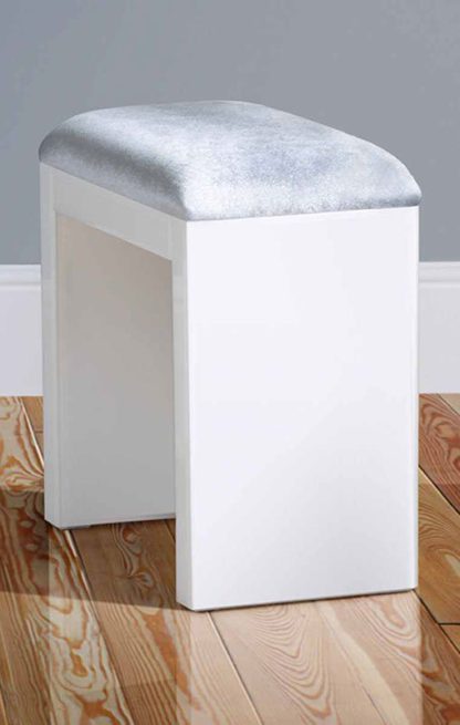An Image of White Glass Stool