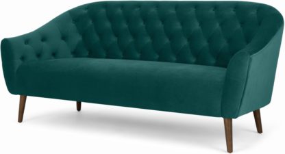 An Image of Tallulah 3 Seater Sofa, Seafoam Blue Velvet