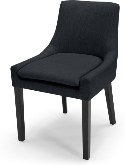 An Image of Percy Scoop Back Chair, Midnight Black