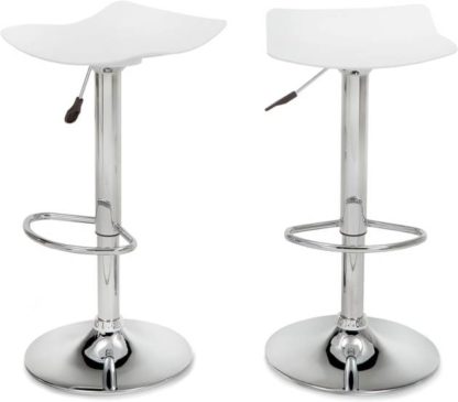 An Image of Set of 2 Kite Adjustable Barstools, White