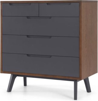 An Image of Jenson Chest Of Drawers Dark stain and Grey