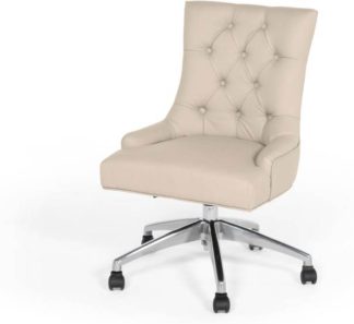 An Image of Flynn Office Chair, Putty Beige PU