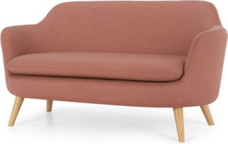 An Image of Nya 2 Seater Sofa, Rust Pink Weave