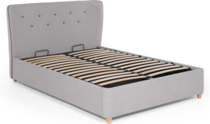 An Image of Burcot King Size Storage Bed, Contrast Grey