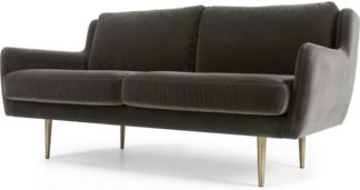 An Image of Simone 2 Seater Sofa, Concrete Cotton Velvet