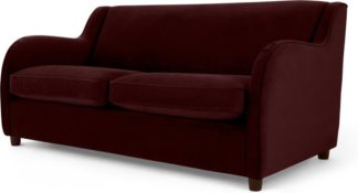 An Image of Helena Sofabed, Plush Burgundy Velvet