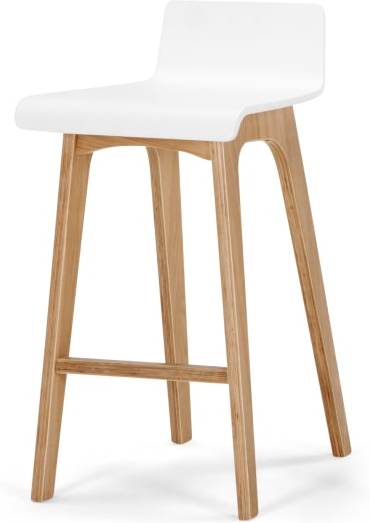 An Image of Devlin Barstool, White and Ash