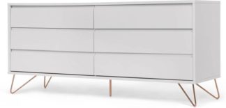 An Image of Elona wide chest of drawers, grey and copper