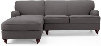 An Image of Orson Left Hand Facing Chaise End Corner Sofa, Graphite Grey