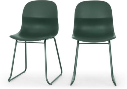 5efb1aa6dd4eaec3a1f3507f76fb37c11e2d1d56a2d84c42d29bb5fd36a4c6fb.jpg An Image of MADE Essentials Set of 2 Farah Dining Chairs, Green