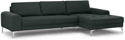 An Image of Vittorio Right Hand Facing Chaise End Corner Sofa, Anthracite Grey