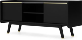 An Image of Albers Wide TV Stand, Black Stained Oak
