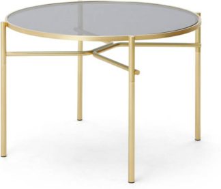 An Image of Stanley 4 Seat Round Dining Table, Glass and Metal