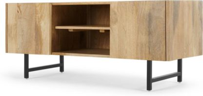 An Image of Aphra TV Stand, Light Mango Wood and Black