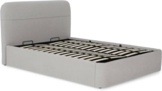 An Image of Baya Super King Size Bed with Ottoman Storage, Hail Grey