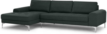 An Image of Vittorio Left Hand Facing Chaise End Corner Sofa, Anthracite Grey