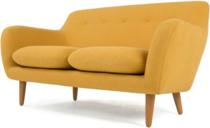 An Image of Dylan 2 Seater Sofa, Yolk Yellow