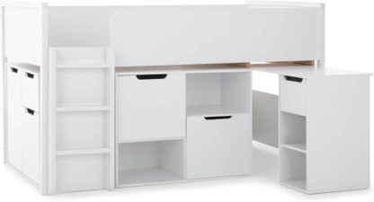An Image of Rubix Cabin Bed Storage Station, White