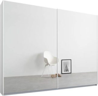 An Image of Malix 2 door 225cm Sliding Wardrobe, White frame,Mirror doors , Classic Interior