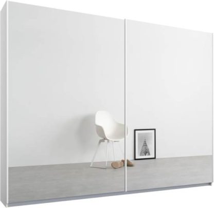 64f2948d693766cd243f9054af322c7b6ec84caa189b6481ab25d9287a2f3605-1.jpg An Image of Malix 2 door 225cm Sliding Wardrobe, White frame,Mirror doors , Classic Interior