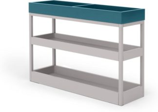 An Image of MADE Essentials Yumi Side Table, Blue and Grey