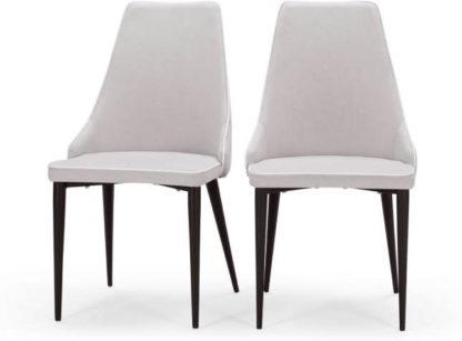 An Image of Set of 2 Julietta Dining Chairs, Cloud Grey