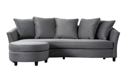 67973d8c77250039f34842685a38698113848302f5e33a466e02a64f7d700ea2.jpg An Image of Morgan Three Seat Corner Sofa - Dove Grey
