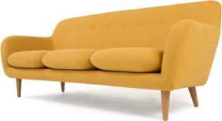 An Image of Dylan 3 Seater Sofa, Yolk Yellow