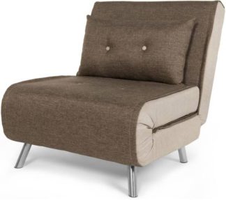 An Image of Haru Single Sofa Bed, Woodland Brown