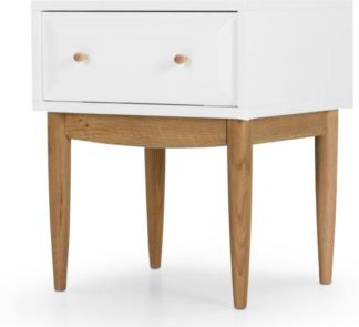An Image of Willow Bedside Table, Oak and White