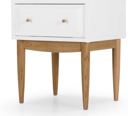 6921b13aad7dec447048e4ec9f018eb6ef738ef85e3b1ad2d1becde509205edb.jpg An Image of Willow Bedside Table, Oak and White